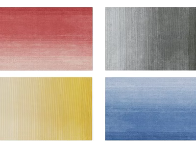 Colorful Modern Square Rugs in Red Gray Yellow and Blue Tones for Home Decor 3d model