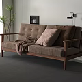Japanese-style double sofa multi-person sofa 3d model