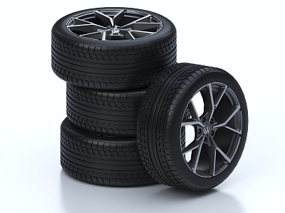 tire spare wheel hub car tire wheel 3d model