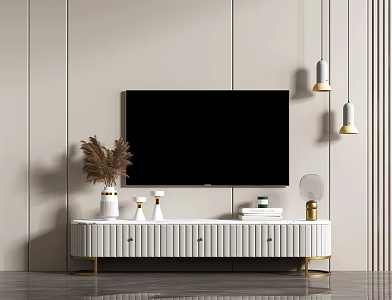 Light Luxury TV Cabinet 3d model