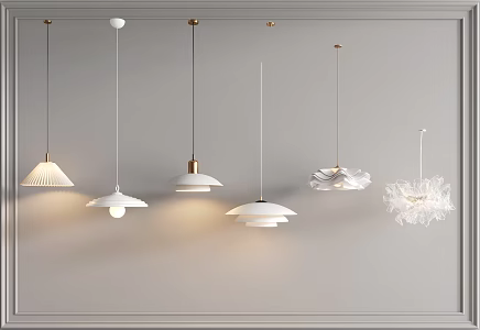 French Art Chandelier Bedside Chandelier Creative Chandelier Small Home Decoration Round Semi-Circular 3d model