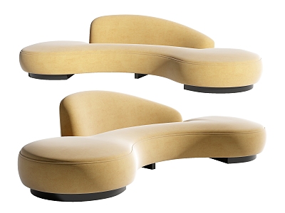 Modern Curved Multiplayer Sofa model