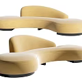 Modern Curved Multiplayer Sofa 3d model