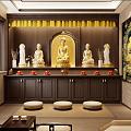 Buddha Hall Buddha Statues 3d model