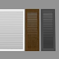 Elegant Window Shutters With White Brown And Black Color Variations For Homes