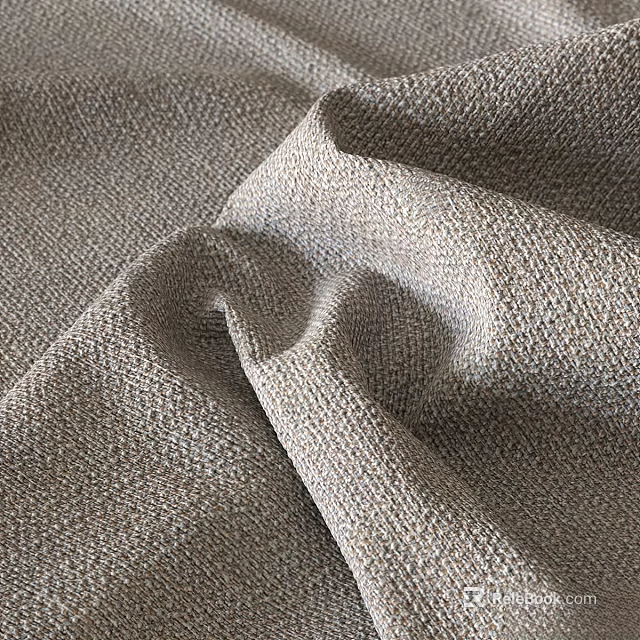 Gray Woven Fabric Component With Intricate Texture And Soft Folds 3d model 