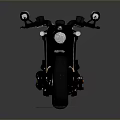 Black Cruiser Motorcycle With Modern Design And Golden Wheels Shiny Metallic Parts