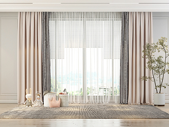 Modern Curtains 3d model