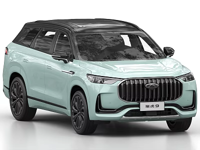 Ruifeng RF8 Light Green SUV With Modern Design Black Roof And Front Grille 3d model