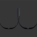 Black Sunglasses With Blue Temple Arms For Daily Wear And Outdoor Use