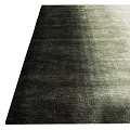 Modern Square Carpet With Gradient Color Patterns In Dark Green Brown And Beige Tones