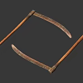 Rusty Metal Road Facilities With Wooden Handles In Crossed Placement