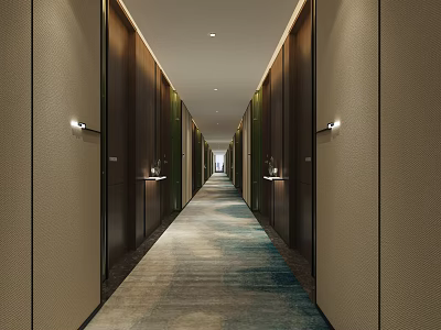 Modern Away Hotel Away 3d model