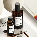 Modern Decor Accessories Set With White Vases Books Essential Oil Bottles Candle And Reed Diffuser