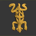 turtle gold turtle openwork carving metal turtle cartoon turtle snapping turtle hawksbill turtle reptile 3d model