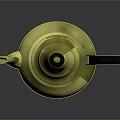 Elegant Golden Teapot With Black Handle And Decorative Top Design