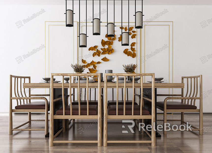 New Chinese Dining Table and Chair Combination Dining Table and Chair model