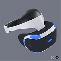 PlayStation VR Headset With White Black Design And Blue Lighting Features