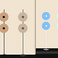 Glass dark pattern floor lamp 3d model
