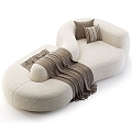 Curved Sofa Multi-person Sofa Fabric Multi-person Sofa Casual Sofa Double-sided Sofa 3d model