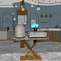 Elegant Jewelry Store Interior With Luxury Display Cases Marble Countertops And Pendant Lights