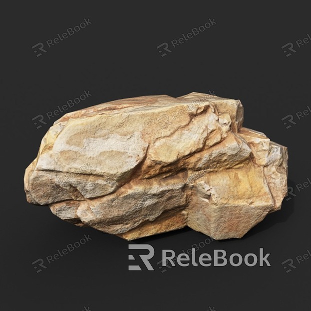 Rock Stone Block Stone Boulder Stone Natural Landscape model