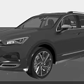 Modern SUV Exterior Design With Sleek Body Chrome Grille And Alloy Wheels