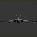 Military Transport Aircraft Model With Camouflage Paint Royal Air Force Insignia And Yellow Tail Fin