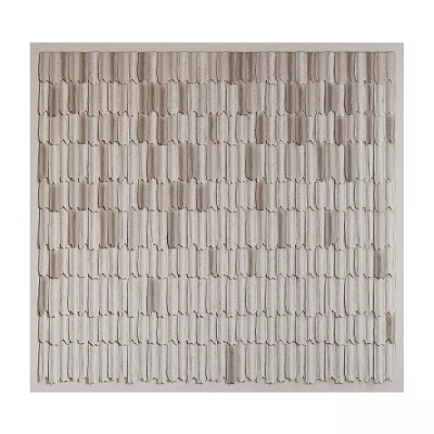 Modern Minimalist Wall Decor With 3D Geometric Texture And Neutral Wooden Tones 3d model