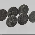 Handcrafted Coin Inspired Jewelry Charms With Intricate Relief Design Figures Architectural Motifs And Emblem