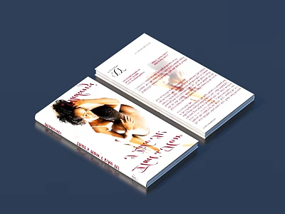 Open Book Cover Of Romantic Novel With Female Image And Love Story 3d model