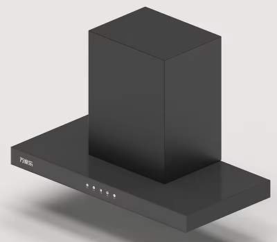 Modern Black Range Hood Minimalist Kitchen Appliance With Sleek Design 3d model