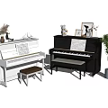 Modern Piano 3d model