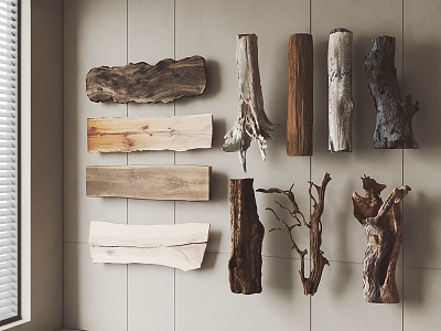 Modern Stakes Wood Plank Timber Tree Stakes Old Plank Old Wood 3d model