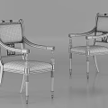 Elegant Accent Chairs With Wooden Frame Patterned Fabric And Gold Accents