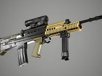 modern submachine gun 3d model