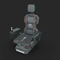 Advanced Weapon Control Seat With Integrated Control Panel And 3D Model Design 3d model