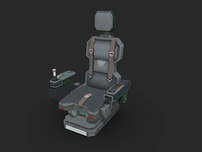 Advanced Weapon Control Seat With Integrated Control Panel And 3D Model Design 3d model