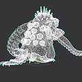 Black Spiked Monster Creature With Bulky Body Large Mouth And Tentacle Like Arms