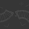 Twin Modern Curved Office Buildings With Glass Facade And Illuminated Windows
