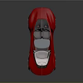 Red Futuristic Concept Car With Sleek Design Transparent Roof And Open Doors