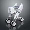 modern robot unicycle robot tripod robot two-wheeled robot 3d model