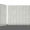 Stylish White Grid Pattern Room Divider For Modern Interior Space Decoration 3d model