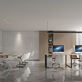 Open Office Meeting Room Open 3d model