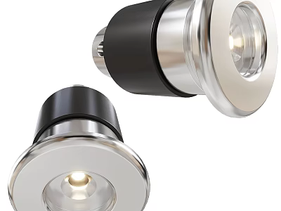 Modern Downlights And Spotlights With Sleek Metal Finish And Illuminated Design 3d model