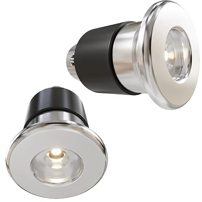 Modern Downlights And Spotlights With Sleek Metal Finish And Illuminated Design 3d model