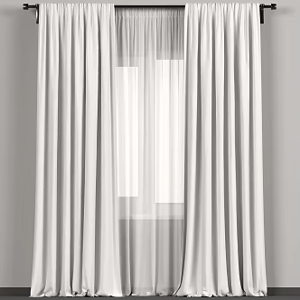 Modern Curtain Window Screen 3d model