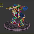 Mech Warrior Mech Soldier Machine Battlearm Mechanical Battlearm Machine Fighter Robot 3d model