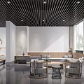 New Chinese Reception Area Courtyard 3d model
