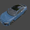 Audi Blue Coupe Car With UK Plate LED Headlights And Black Alloy Wheels